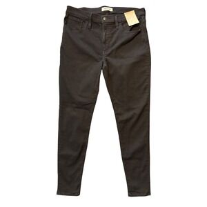Madewell Womens Jeans Black Size 30 Roadtripper High Rise Ankle Bikercore NWT
